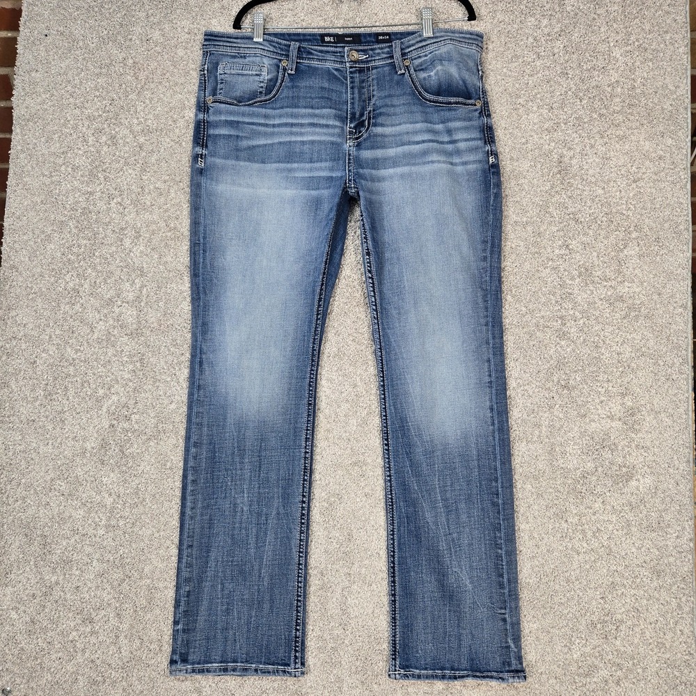BKE Derek Bootcut relaxed low rise jeans mens 36x34 (fit 37x33)